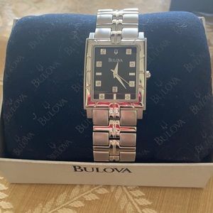 Bulova watch with 8 diamonds